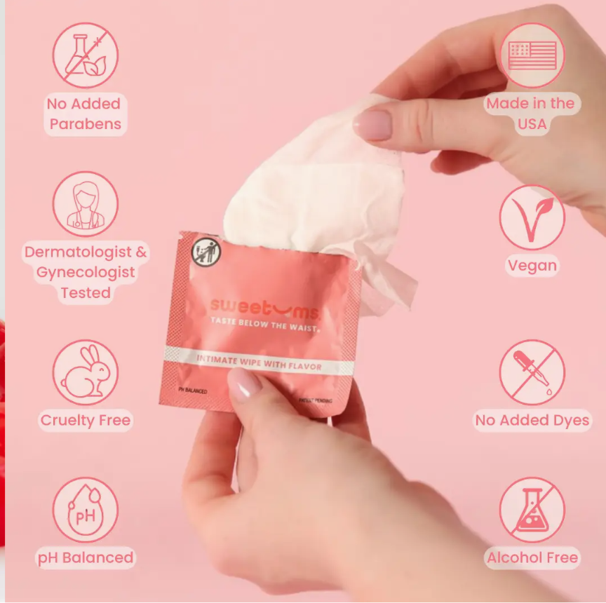Sweetums Intimate Wipes Cherry flavor