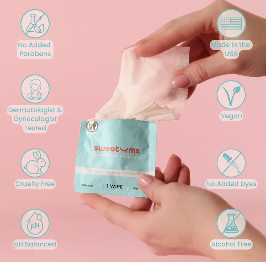 Sweetums Intimate Wipes Cinnabon Flavor