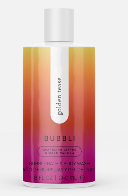 Bubbli ~ Body Wash/ Bubble Bath Golden Tease scent