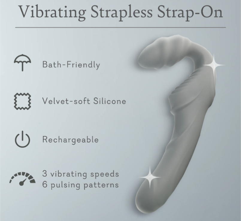 Vibrating strapless strap-on