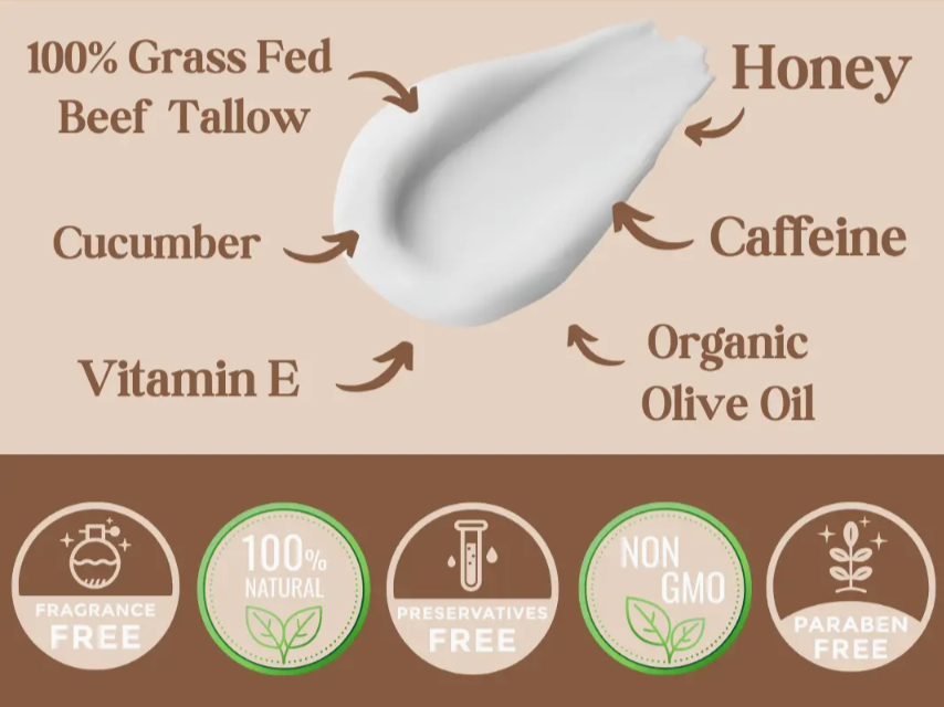 Eye Cream Infused Caffeine,Honey,Vitamin E,Cucumber