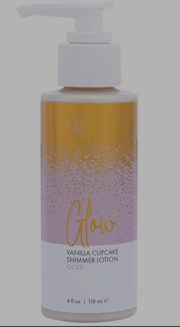 Glow Vanilla Cupcake Fragranced Shimmer Lotion 4oz - Gold