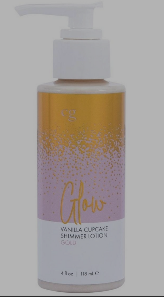 Glow Vanilla Cupcake Fragranced Shimmer Lotion 4oz - Gold
