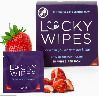 Sweetums Intimate Wipes Strawberries & Cream flavor