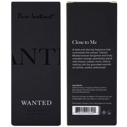Wanted *Men's Pheromone cologne 2oz