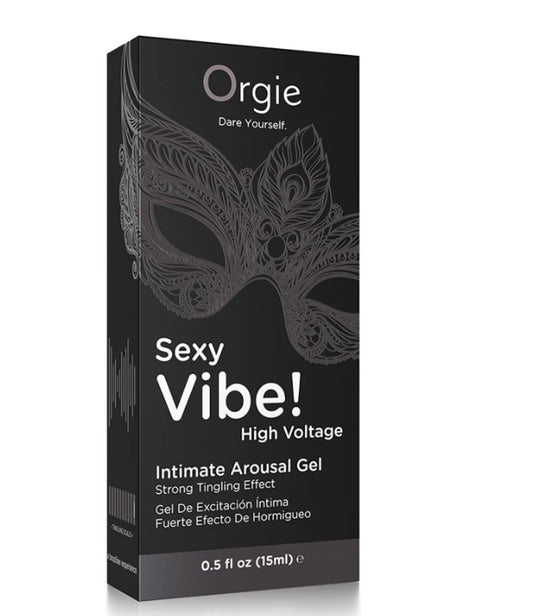 Its A Sexy Vibe Black-Intimate Arousal Gel-High Voltage- Non-Flavored -HIGH INTENSE TINGLE